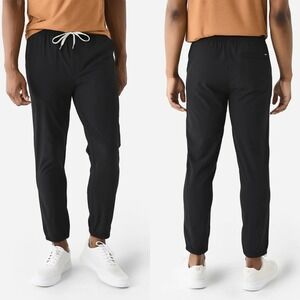 Vuori Black Kore Jogger Pants Ankle Elastic Waistband Stretch Medium